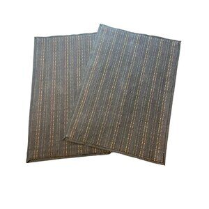 Black Textured Fabric Place Mats
